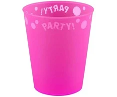 „Party Fuchsia“ fluorescencinės fuksijos mikro aukščiausios kokybės plastikinis puodelis, 250 ml