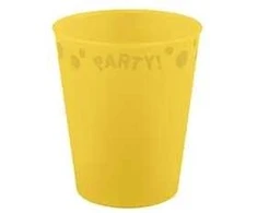„Party Geltona“ geltonas mikro plastiko puodelis, 250 ml