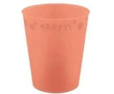 Party Pastel Salmon Lašišos spalvos mikro aukščiausios kokybės plastikinis puodelis 250 ml