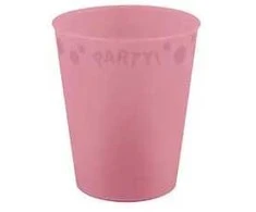 Pastelinės rožinės spalvos „Party“ mikro plastiko puodelis, 250 ml