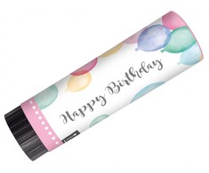 Pasteliniai „Happy Birthday“ sprogdinimo žaisliukai, dviejų dalių rinkinys su gyvatėmis