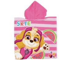 Paw Patrol arbūzinis paplūdimio rankšluostis pončas 55x110cm (greitai džiūstantis)