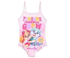 Paw Patrol Draugystės šviesiai rožinis vaikiškas maudymosi kostiumėlis, plaukimo kostiumėlis 6 metai / 116 cm