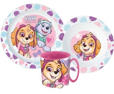 „Paw Patrol“ eskizų vakarienės rinkinys, mikroplastiko, su 350 ml puodeliu