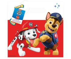 „Paw Patrol“ gelbėjimo herojai, raudonas popierinis dovanų maišelis, 4 vnt.