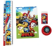 „Paw Patrol“ gelbėjimo ratukų 5 dalių kanceliarinių prekių rinkinys