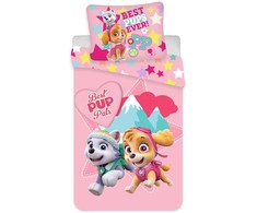 Paw Patrol geriausi šuniukų draugų vaikiškos patalynės komplektas 100√ó135cm, 40√ó60cm