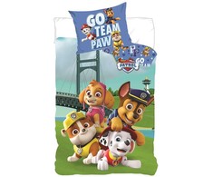 Paw Patrol Go Team patalynės komplektas 140x200cm, 70x90 cm