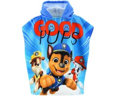 Paw Patrol Good Pups paplūdimio rankšluostis pončas 55x110 cm (greitai džiūstantis)