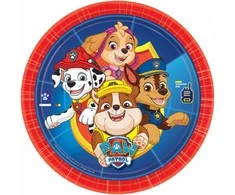 Paw Patrol Heroes popierinės lėkštės, 8 vnt., 23 cm