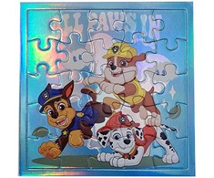 „Paw Patrol“ holografinė dėlionė su kvietimu, 25 detalės