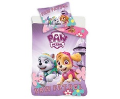 Paw Patrol mergaičių patalynės komplektas 140–200 cm, 63–63 cm mikropluošto