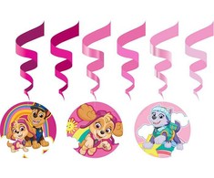 Paw Patrol Pinky Ribbon dekoracijų 6 dalių rinkinys