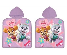 Paw Patrol Pup Pals paplūdimio rankšluostis pončas 55x110 cm (greitai džiūstantis)