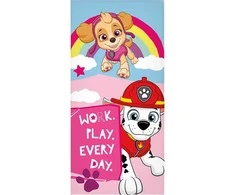 „Paw Patrol“ rankšluostis darbui ir žaidimams, paplūdimio rankšluostis 70x140cm
