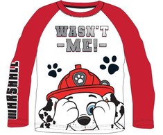 Paw Patrol raudoni vaikiški ilgi marškinėliai, viršutinis 98 cm