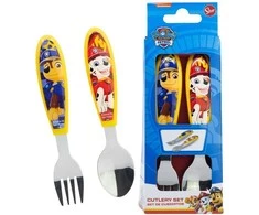 Paw Patrol Rescue Puppies metalinis ergonomiškas stalo įrankių rinkinys - 2 dalys