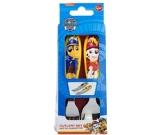 Paw Patrol Rescue Puppies metalinis ergonomiškas stalo įrankių rinkinys - 2 dalys