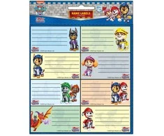 „Paw Patrol“ riteriai užrašų knygelės etiketės, 16 vnt.