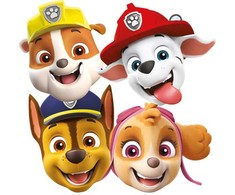 Usorteret Paw Patrol papmasker 8 stk
