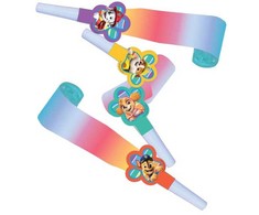 Paw Patrol spalvoti Paws vakarėlių pūtėjo trimitai - 8 vnt. pakuotėje