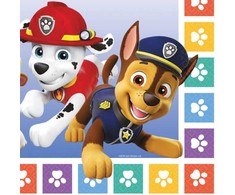 Paw Patrol spalvotos servetėlės, 16 vnt., 33x33 cm, FSC
