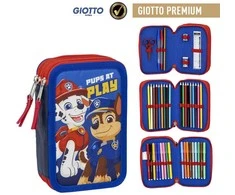 Paw Patrol šuniukai žaidžia su 3 lygių užpildytu pieštukų dėklu