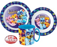 „Paw Patrol“ vakarienės rinkinys, mikroplastiko, su puodeliu, 350 ml