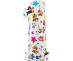 Paw Patrol žvaigždė numeris 1 folijos balionas 66 cm