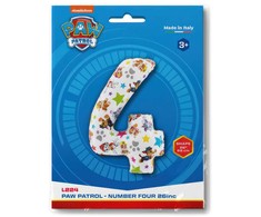 Paw Patrol žvaigždė numeris 4 folijos balionas 66 cm