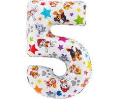Paw Patrol žvaigždė numeris 5 folijos balionas 66 cm