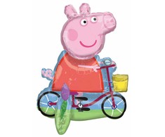 Peppa malac Bicycling f√≥lia lufi 55 cm