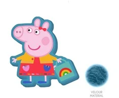 Peppa Pig apsipirkimo dekoratyvinė pagalvėlė, 35 cm, aksominė