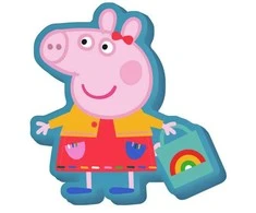 Peppa Pig apsipirkimo dekoratyvinė pagalvėlė, 35 cm, aksominė