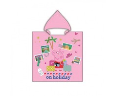 Peppa Pig atostogų paplūdimio rankšluostis pončas 55x110 cm