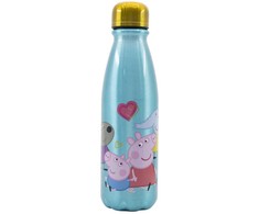 STOR Láhev na pití hliníková Prasátko Peppa 600 ml