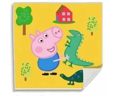 Peppa Pig Dino Magic rankšluostis, veido rankšluostis, 30x30cm