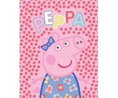 Peppa Pig Dots flanelės vilnos antklodė 130x160cm