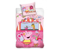 Peppa Pig festivalio patalynės užvalkalas 140–200 cm, 70–90 cm