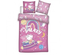 Peppa Pig Galaxy patalynės komplektas 140–200 cm, 63–63 cm mikropluošto