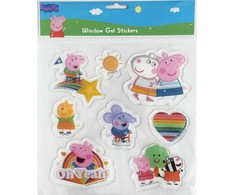 Peppa Pig gelio lipdukų rinkinys ant langų
