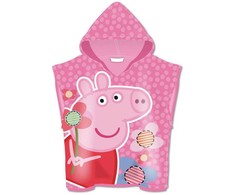 Peppa Pig gėlių paplūdimio rankšluostis pončas 55x110cm (greitai džiūstantis)