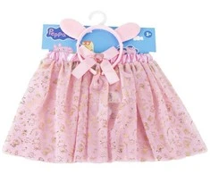 Peppa Pig Gold vaikiškas sijono ir galvos juostos komplektas 3-8 metų / 98-128 cm