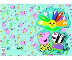 Peppa Pig Highfive 3D iššokantis sveikinimo atvirukas + vokas