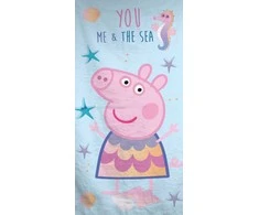 Brandmac Peppa Pig ir jūra rankšluostis, paplūdimio rankšluostis 70x140cm