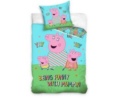 Peppa Pig juokinga patalynės komplektas 140–200 cm, 70 x 90 cm