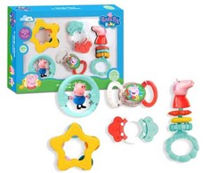 Peppa Pig linksmas barškučių ir kramtukų rinkinys, 5 dalys