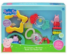 Peppa Pig linksmas barškučių ir kramtukų rinkinys, 5 dalys