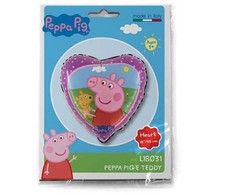 Peppa Pig meškiukas folijos balionas 46 cm