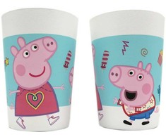 Peppa Pig Messy Play plastikinių puodelių 2 dalių rinkinys, 230 ml